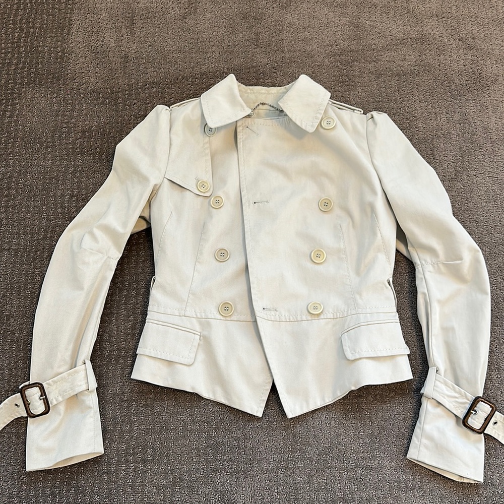 BCBGMAXAZRIA Cropped Jacket Color Vapor Size Small